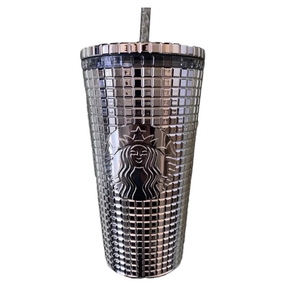 STARBUCKS 2023 SILVER JEWELED 16 OZ TUMBLER COLD CUP - Picture 1 of 5
